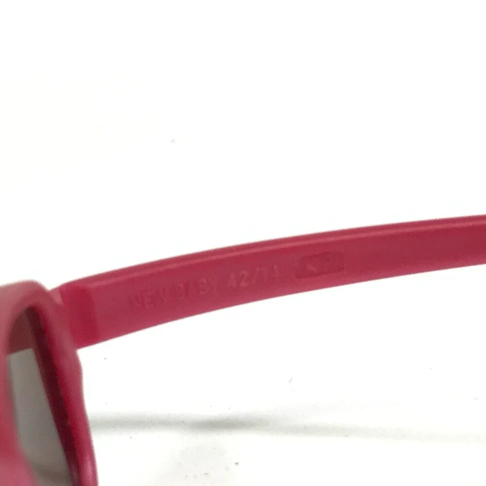 Miraflex Sunglasses NEW BABY 2 Pink Rectangular Frames with Red Lenses